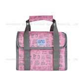 折疊購物籃，家用籃子 購物籃 保溫野餐籃 仿牛仔PVCSC17M-060P